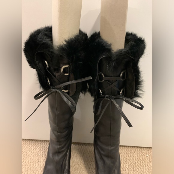 RESERVED - Authentic CHANEL Leather Fur Boots (Only available until Nov 15) - Picture 7 of 13